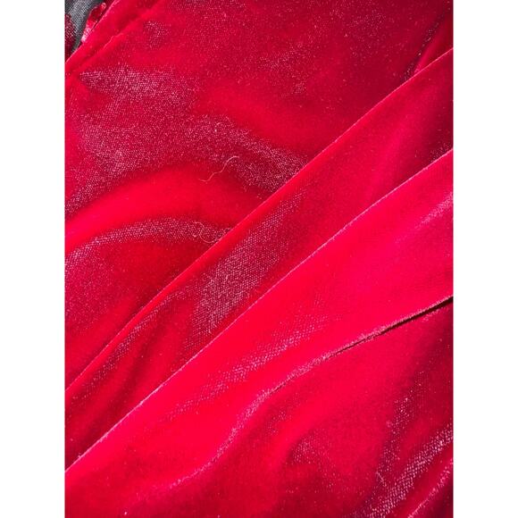 Cachet by Bari Protas Burgundy Burnout Dress Size 11/12 Party - Picture 5 of 8